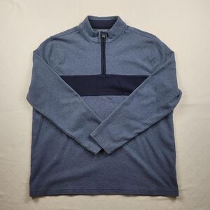 Structure Quarter Zip Pullover Sweater Steel Blue Navy Men's 2XL Gorpcore